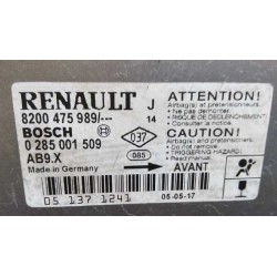 Recambio de centralita airbag para renault modus confort expression referencia OEM IAM 8200475989 0285001509 