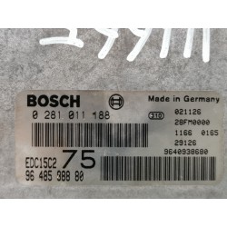 Recambio de centralita motor uce para peugeot 206 berlina xt referencia OEM IAM 9648588880 0281011188 