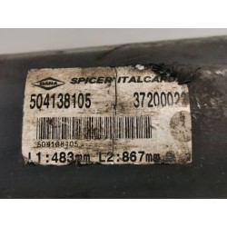 Recambio de transmision central para iveco daily caja abierta cabina simple 35 c... batalla 3000 referencia OEM IAM 504138105  