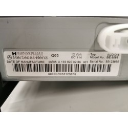 Recambio de sistema audio / radio cd para mercedes clase b (w245) 180 cdi (245.207) referencia OEM IAM A1698200286001 55123855 