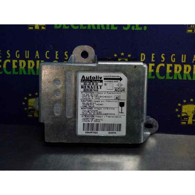 Recambio de centralita airbag para renault megane ii berlina 5p confort dynamique referencia OEM IAM 8200367444 604289600 Recambio de centralita airbag para renault megane ii berlina 5p confort dynamique referencia OEM IAM 8200367444 604289600