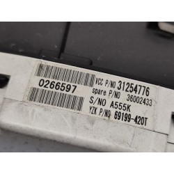 Recambio de cuadro instrumentos para volvo c30 1.6 d referencia OEM IAM 31254776 36002433 