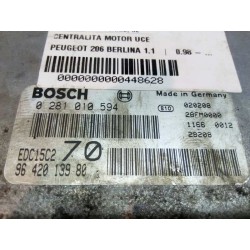 Recambio de centralita motor uce para peugeot 206 berlina 1.1 referencia OEM IAM 9642013980 0281010594 
