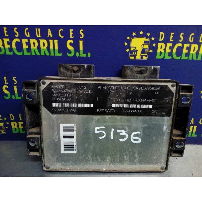 Recambio de centralita motor uce para citroen c-15 vdwt referencia OEM IAM 9650359580 9650360180 Recambio de centralita motor uce para citroen c-15 vdwt referencia OEM IAM 9650359580 9650360180