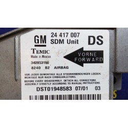 Recambio de centralita airbag para opel corsa c club referencia OEM IAM 24417007DS 342853160 