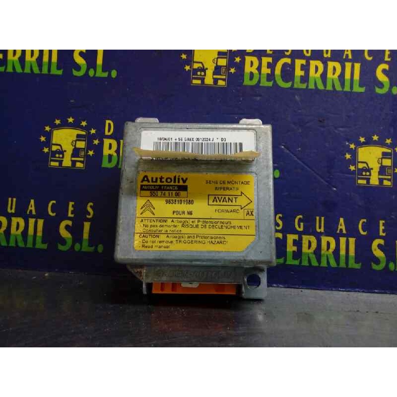 Recambio de centralita airbag para citroen xsara berlina 1.9td image referencia OEM IAM 9638101980 550741100 