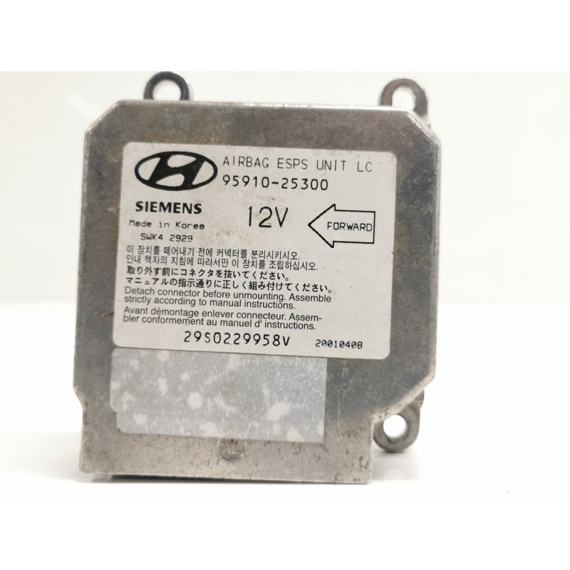 Recambio de centralita airbag para hyundai accent (x3) 1.3 gls automático referencia OEM IAM 9591025300 5WK42929 Recambio de centralita airbag para hyundai accent (x3) 1.3 gls automático referencia OEM IAM 9591025300 5WK42929