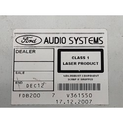Recambio de sistema audio / radio cd para ford focus c-max (cap) ambiente (d) referencia OEM IAM 6S6118C815AJ  