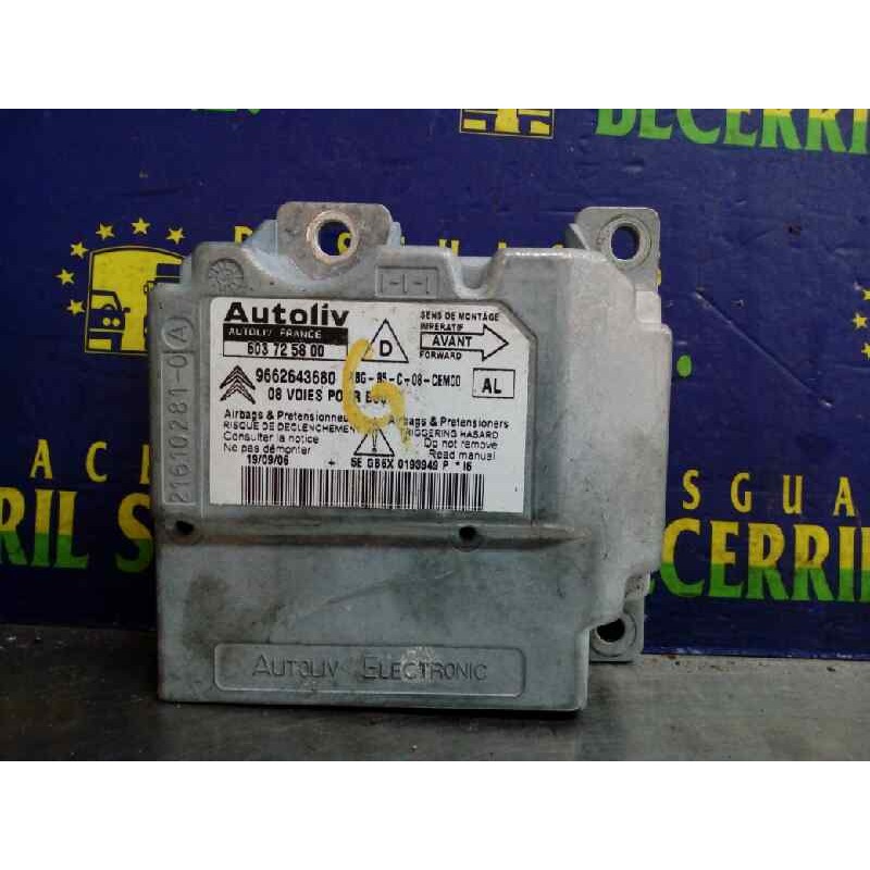 Recambio de centralita airbag para citroen c4 coupe collection referencia OEM IAM 9662643680 603725800 Recambio de centralita airbag para citroen c4 coupe collection referencia OEM IAM 9662643680 603725800