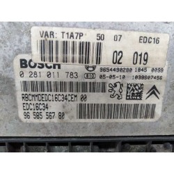 Recambio de centralita motor uce para peugeot 206 berlina x-line clim referencia OEM IAM 9658556780 0281011783 EDC16C34