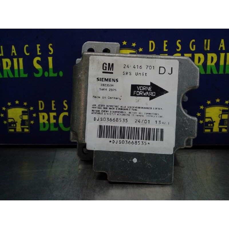 Recambio de centralita airbag para opel vectra b berlina básico (1999) referencia OEM IAM 24416701 1923594 Recambio de centralita airbag para opel vectra b berlina básico (1999) referencia OEM IAM 24416701 1923594