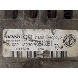 Recambio de alternador para fiat punto berlina (188) 1.2 8v active referencia OEM IAM 46843091  
