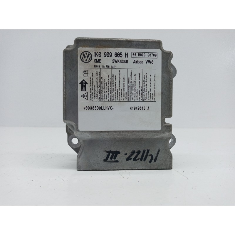 Recambio de centralita airbag para volkswagen golf v berlina (1k1) igolf referencia OEM IAM 1K0909605H 06H023S0700 5WK43411 Recambio de centralita airbag para volkswagen golf v berlina (1k1) igolf referencia OEM IAM 1K0909605H 06H023S0700 5WK43411