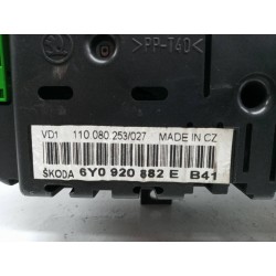 Recambio de cuadro instrumentos para skoda fabia familiar (6y5) comfort referencia OEM IAM 6Y0920882E  