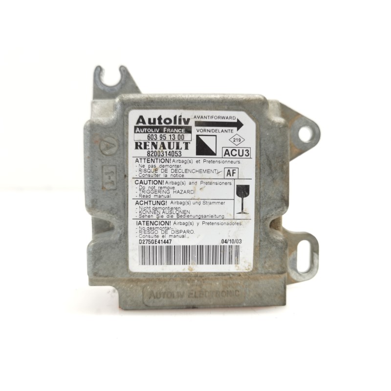 Recambio de centralita airbag para renault kangoo (f/kc0) authentique referencia OEM IAM 8200314053 603951300 Recambio de centralita airbag para renault kangoo (f/kc0) authentique referencia OEM IAM 8200314053 603951300