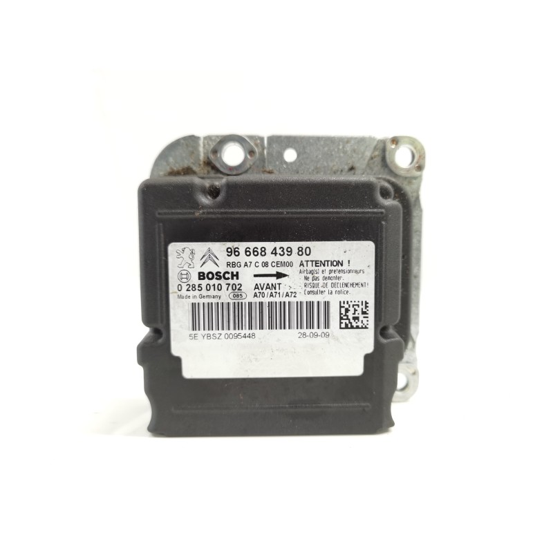 Recambio de centralita airbag para peugeot 207 sport referencia OEM IAM 9666843980 Recambio de centralita airbag para peugeot 207 sport referencia OEM IAM 9666843980