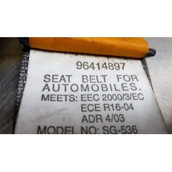 Recambio de cinturon seguridad delantero derecho para chevrolet lacetti sx referencia OEM IAM 96414897  