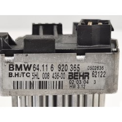 Recambio de resistencia calefaccion para bmw serie 3 coupe (e46) 320 cd referencia OEM IAM 64116920365 5HL00843600 