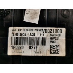 Recambio de cuadro instrumentos para seat leon (1p1) reference referencia OEM IAM V0021000 1P0920827E 