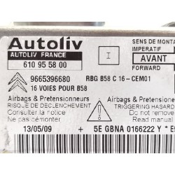 Recambio de centralita airbag para citroen c4 picasso premier referencia OEM IAM 9665396680 610955800 