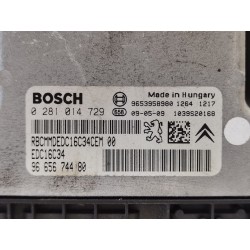 Recambio de centralita motor uce para citroen c4 picasso premier referencia OEM IAM 9665674480 0281014729 RBCMMEDC16C34CEM00