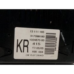 Recambio de pantalla multifuncion para opel astra h berlina elegance referencia OEM IAM 13111165  