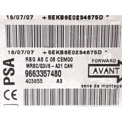 Recambio de centralita airbag para citroen c3 hdi 92 collection referencia OEM IAM 9663357480  