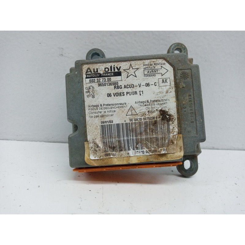 Recambio de centralita airbag para peugeot 206 berlina x-line referencia OEM IAM 9650136980 602327300 Recambio de centralita airbag para peugeot 206 berlina x-line referencia OEM IAM 9650136980 602327300