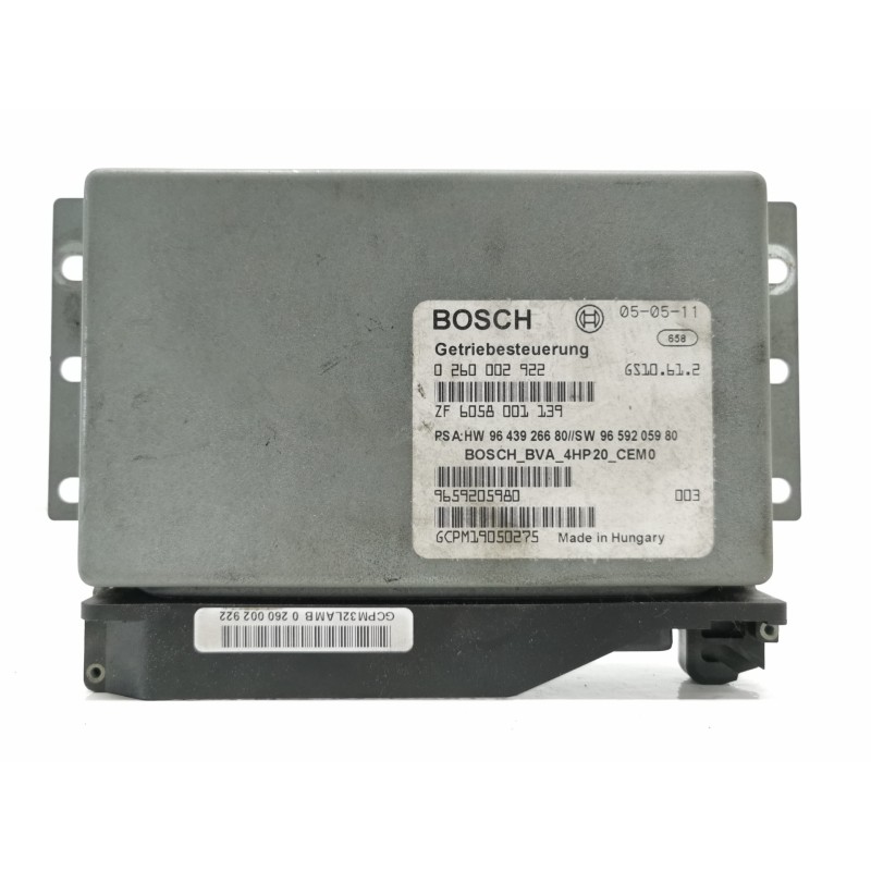 Recambio de centralita cambio automatico para peugeot 407 st confort referencia OEM IAM 9659205980 0260002922 9643926680 Recambio de centralita cambio automatico para peugeot 407 st confort referencia OEM IAM 9659205980 0260002922 9643926680