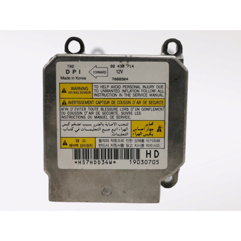 Recambio de centralita airbag para chevrolet kalos 1.2 s (d/a) referencia OEM IAM 96430714 7088904 Recambio de centralita airbag para chevrolet kalos 1.2 s (d/a) referencia OEM IAM 96430714 7088904