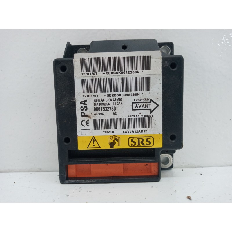 Recambio de centralita airbag para citroen c2 collection referencia OEM IAM 9661532780 403852 Recambio de centralita airbag para citroen c2 collection referencia OEM IAM 9661532780 403852