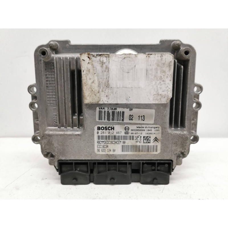 Recambio de centralita motor uce para peugeot 207 x-line referencia OEM IAM 9662212480 0281012467 EDC16C34 Recambio de centralita motor uce para peugeot 207 x-line referencia OEM IAM 9662212480 0281012467 EDC16C34