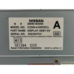 Recambio de pantalla multifuncion para nissan primera berlina (p12) acenta referencia OEM IAM 28090BA000  