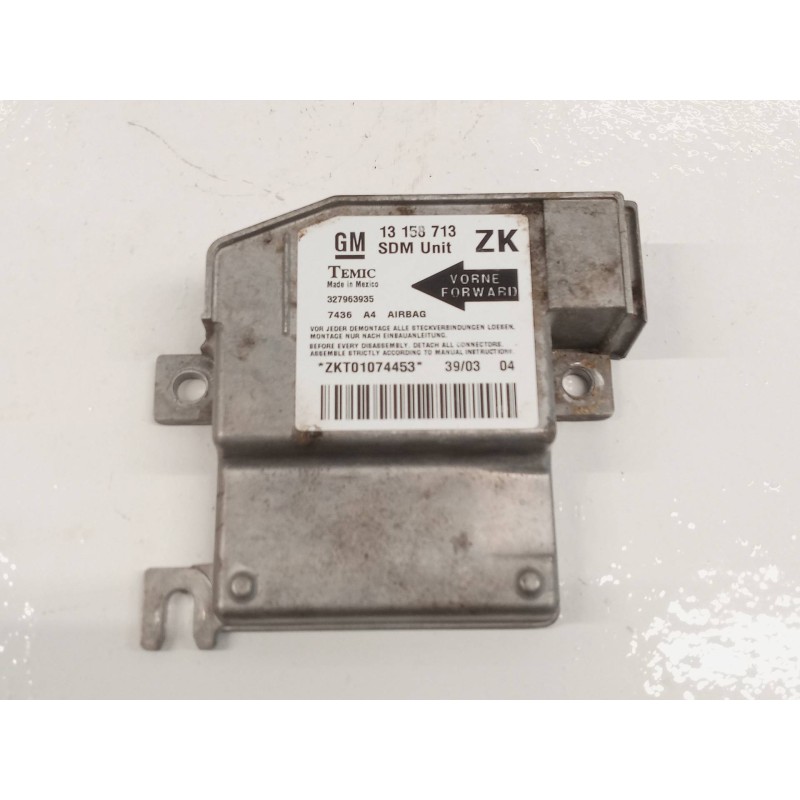 Recambio de centralita airbag para opel meriva cosmo referencia OEM IAM 13158713ZK 327963935 Recambio de centralita airbag para opel meriva cosmo referencia OEM IAM 13158713ZK 327963935