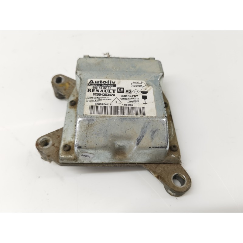 Recambio de centralita airbag para nissan primastar (x83) combi, 6 plazas, batalla corta referencia OEM IAM 8200435342A 60548820