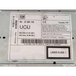 Recambio de sistema audio / radio cd para chevrolet orlando lt+ referencia OEM IAM 7612034255 22805138 