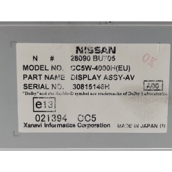 Recambio de pantalla multifuncion para nissan almera tino (v10m) acenta referencia OEM IAM 28090BU705  