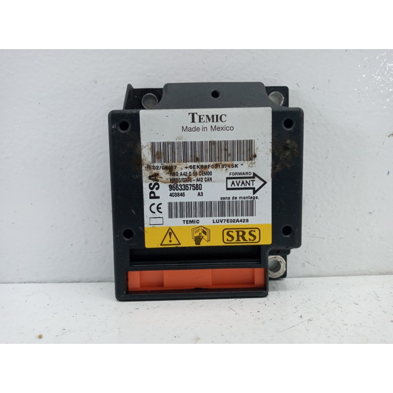 Recambio de centralita airbag para citroen c3 pluriel 1.4 referencia OEM IAM 9663357580 403846 Recambio de centralita airbag para citroen c3 pluriel 1.4 referencia OEM IAM 9663357580 403846