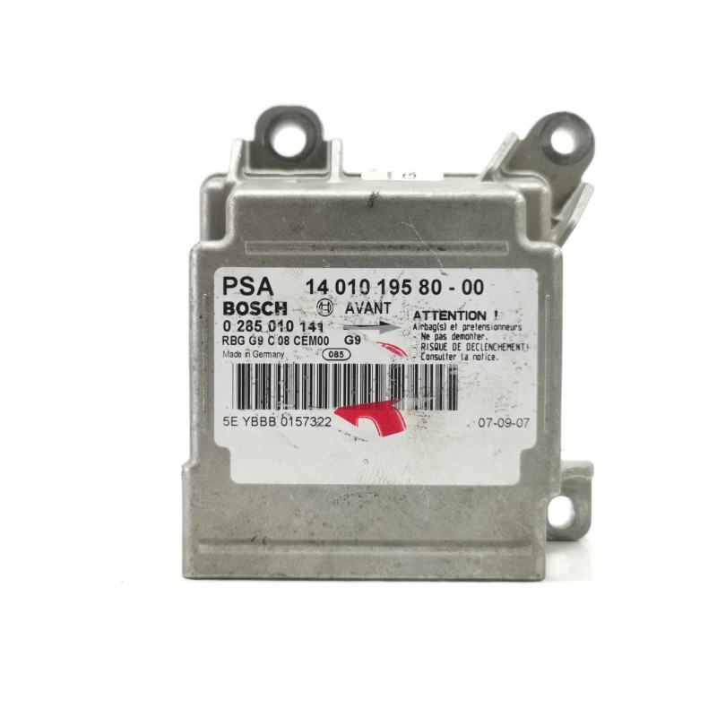 Recambio de centralita airbag para citroen jumpy hdi 120 atlante excl. combi referencia OEM IAM 1401019580 0285010141 Recambio de centralita airbag para citroen jumpy hdi 120 atlante excl. combi referencia OEM IAM 1401019580 0285010141