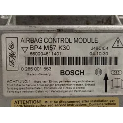 Recambio de centralita airbag para mazda 3 berlina (bk) 1.6 crdt active referencia OEM IAM BP4M57K30 0285001553 