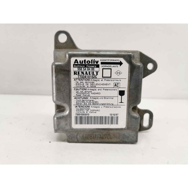 Recambio de centralita airbag para renault megane i berlina hatchback (ba0) 1.6e alize referencia OEM IAM 7700418152C 550548400 Recambio de centralita airbag para renault megane i berlina hatchback (ba0) 1.6e alize referencia OEM IAM 7700418152C 550548400