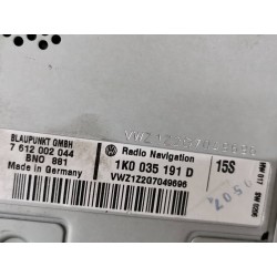 Recambio de sistema audio / radio cd para volkswagen touran (1t2) advance referencia OEM IAM 1K0035191D 7612002044 