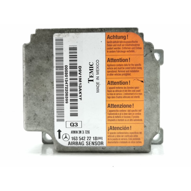 Recambio de centralita airbag para mercedes clase m (w163) 270 cdi (163.113) referencia OEM IAM 1635422218 1635422218 