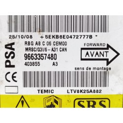 Recambio de centralita airbag para citroen c3 1.4 16v audace referencia OEM IAM   