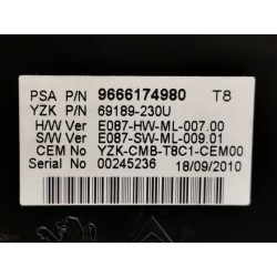 Recambio de cuadro instrumentos para peugeot 3008 active referencia OEM IAM 9666174980 69189230U 