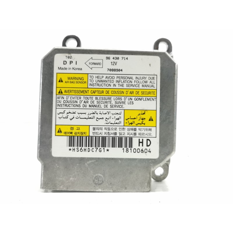 Recambio de centralita airbag para chevrolet kalos 1.2 s (d/a) referencia OEM IAM 96430714 7088904 Recambio de centralita airbag para chevrolet kalos 1.2 s (d/a) referencia OEM IAM 96430714 7088904