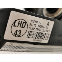 Recambio de faro derecho para toyota verso active referencia OEM IAM 811100F090  