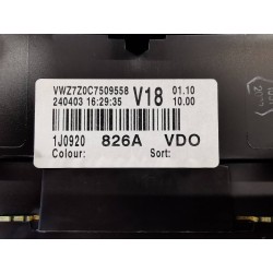 Recambio de cuadro instrumentos para volkswagen bora berlina (1j2) conceptline referencia OEM IAM 1J0920826A  