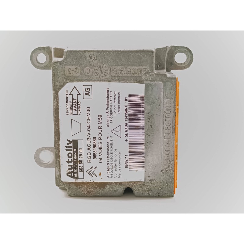 Recambio de centralita airbag para peugeot partner kombi access referencia OEM IAM 9653190880 Recambio de centralita airbag para peugeot partner kombi access referencia OEM IAM 9653190880