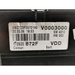 Recambio de cuadro instrumentos para volkswagen touran (1t1) advance referencia OEM IAM 1T0920872F  